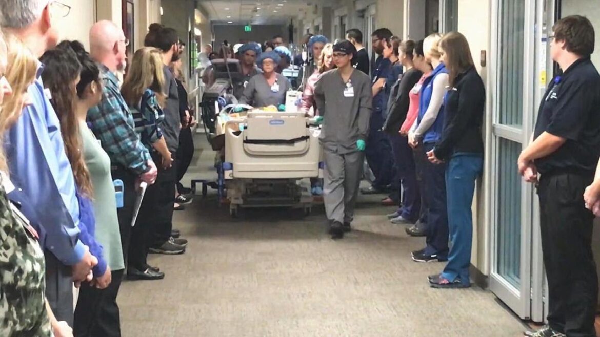 Idaho Hospital Staff Line Hallways To Pay Respect To Organ