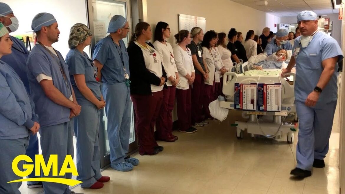 Over 100 Hospital Employees Line Halls To Honor Late Nurse