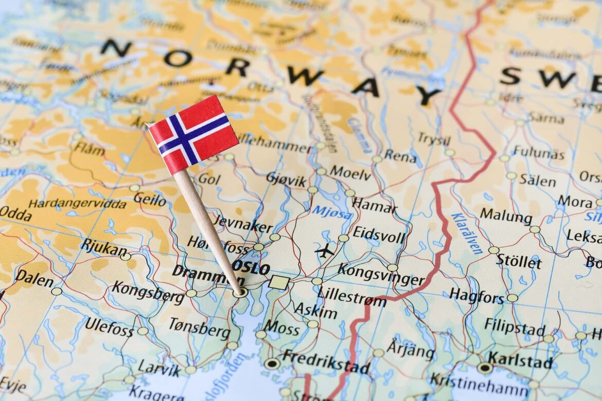 Map norway dreamstime 55693040