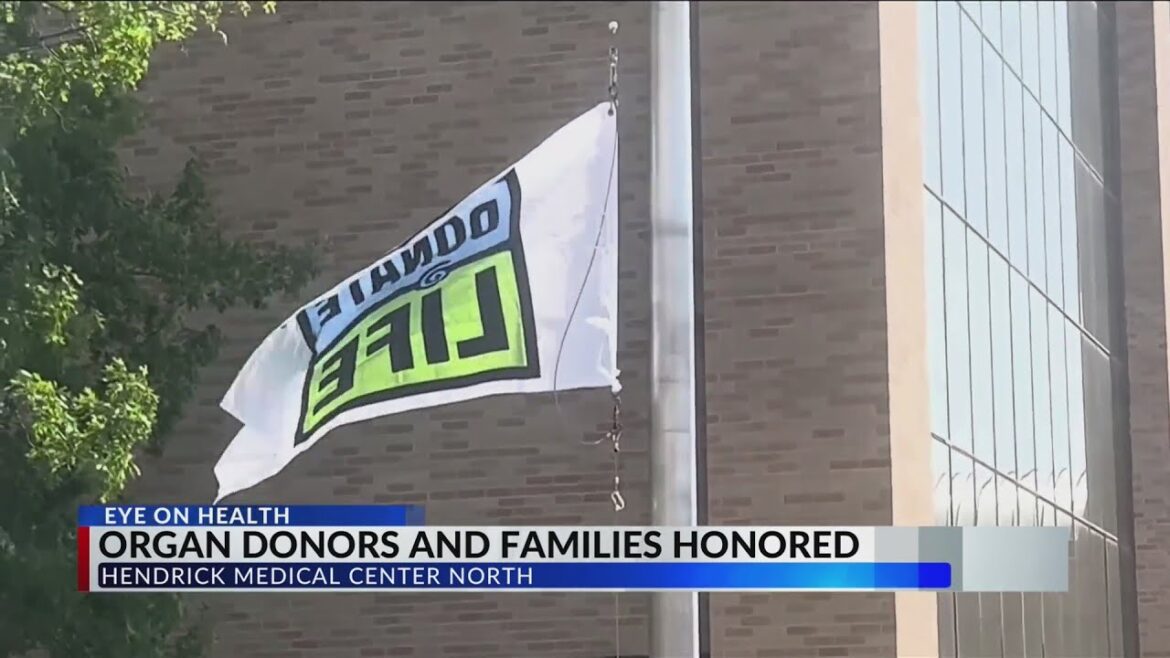 Organ donors & families honored at hendrick medical flag ceremony